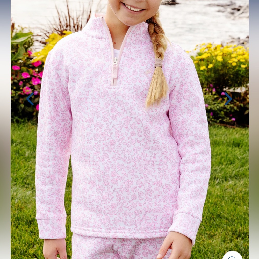 TBBC Canter Collar Half-Zip
Greenville Garden with Palm Beach Pink Stork